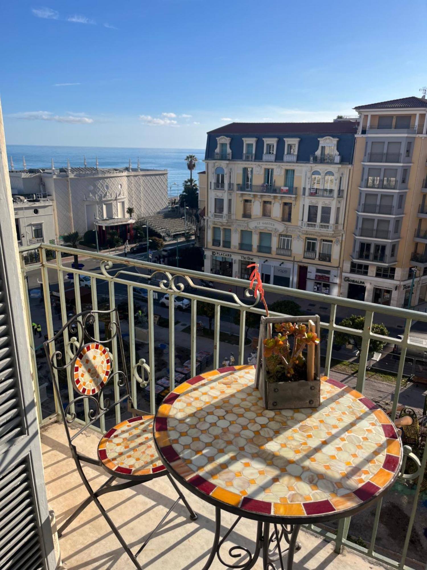 Menton Centre Vue Imprenable Sur Mer Et Jardin Bioves Exterior photo